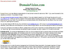 Tablet Screenshot of domainvision.com